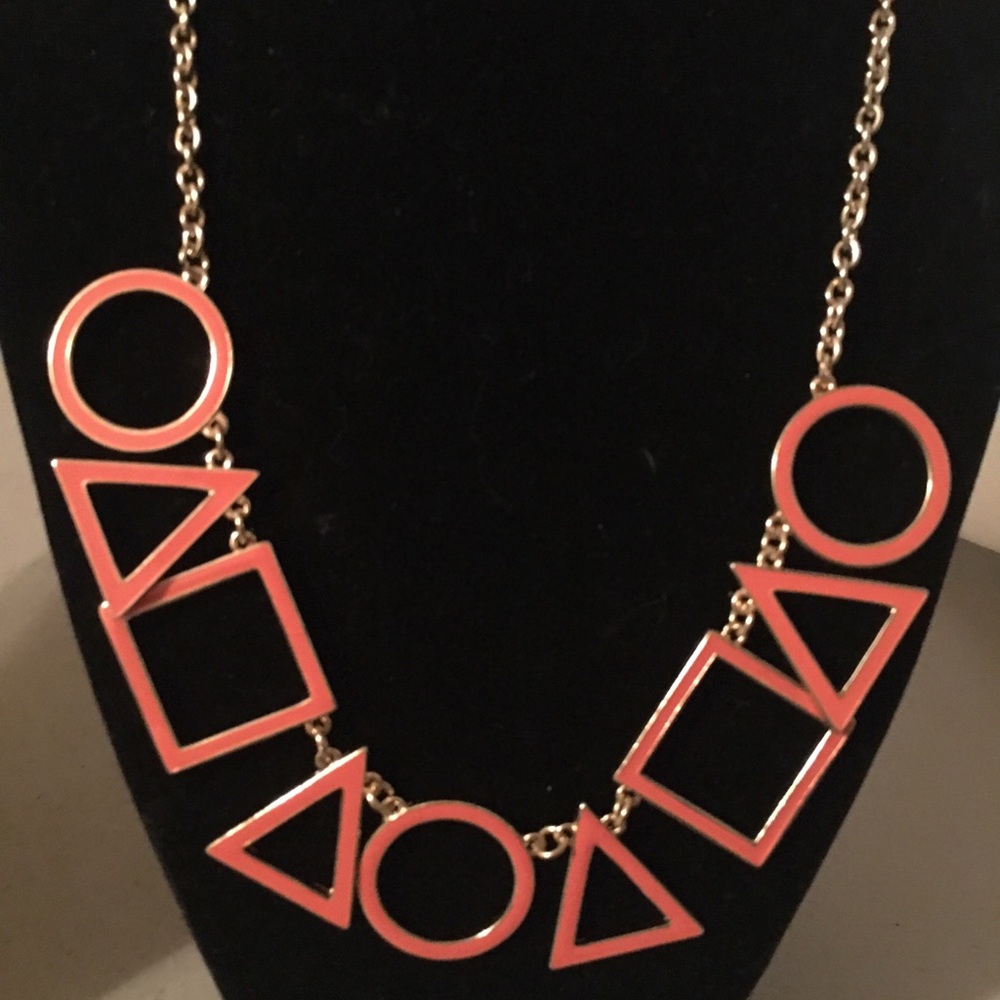 Blue/orange reversible necklace